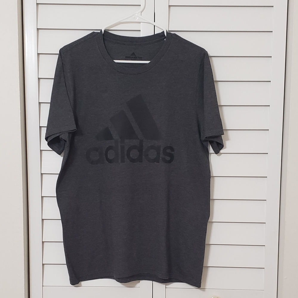 Adidas Men's Classic Fit Amplifier T Shirt Short Sleeve Solid Grey Size M - Picture 2 of 10
